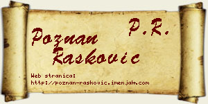 Poznan Rašković vizit kartica